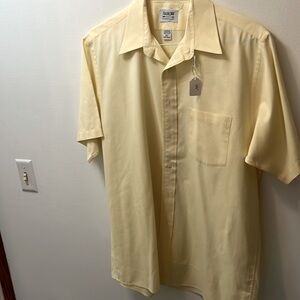 Men’s Arrow Bradstreet Vintage Short Sleeve Shirt 16.5” Yellow
